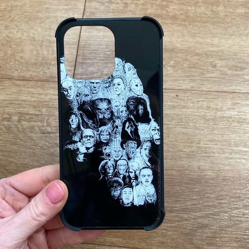 IPhone 14 Pro Max Case Horror Movie Goth Skull Monster Punk Indie Emo Dark Black